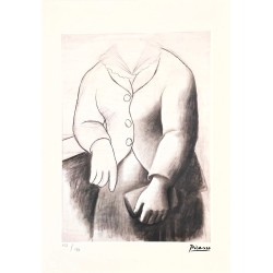 Pablo Picasso Lithograph Offset 199 Ex. Numbered 29.7 x 42 cm Signature Certificate