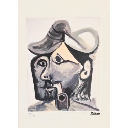 Pablo Picasso Lithograph Offset 199 Ex. Numbered 29.7 x 42 cm Signature Certificate