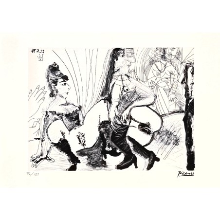 Pablo Picasso Lithograph Offset 199 Ex. Numbered 29.7 x 42 cm Signature Certificate