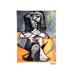 Pablo Picasso Lithograph Offset 199 Ex. Numbered 29.7 x 42 cm Signature Certificate