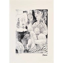 Pablo Picasso Lithograph Offset 199 Ex. Numbered 29.7 x 42 cm Signature Certificate