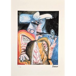 Pablo Picasso Lithograph Offset 199 Ex. Numbered 29.7 x 42 cm Signature Certificate