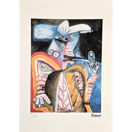 Pablo Picasso Lithograph Offset 199 Ex. Numbered 29.7 x 42 cm Signature Certificate