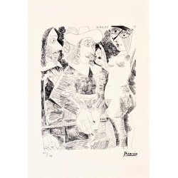 Pablo Picasso Lithograph Offset 199 Ex. Numbered 29.7 x 42 cm Signature Certificate