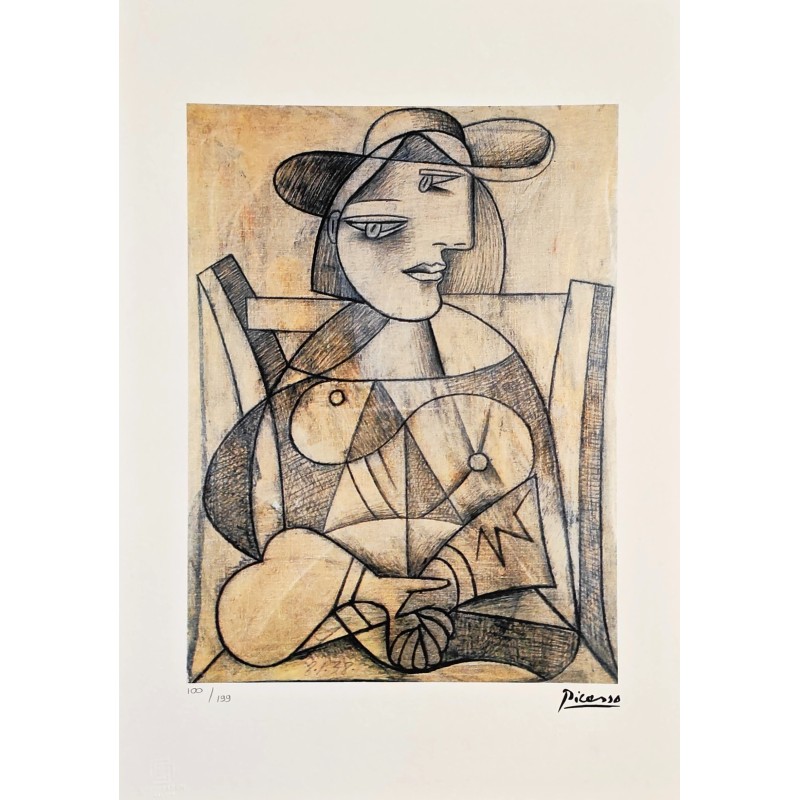 Pablo Picasso Lithograph Offset 199 Ex. Numbered 29.7 x 42 cm Signature Certificate