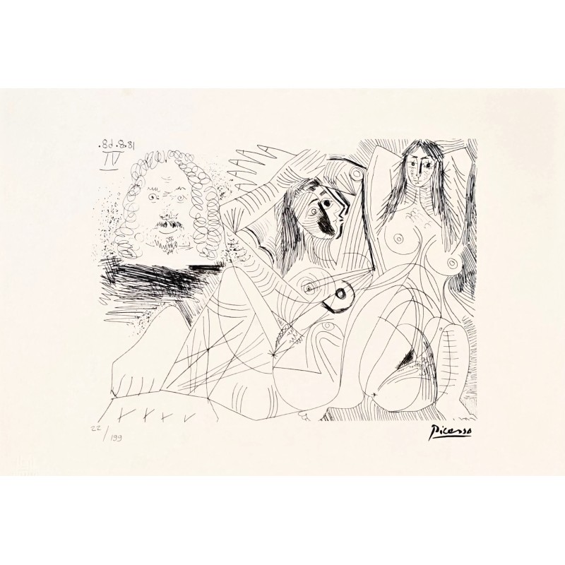 Pablo Picasso Lithograph Offset 199 Ex. Numbered 29.7 x 42 cm Signature Certificate