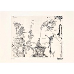 Pablo Picasso Lithograph Offset 199 Ex. Numbered 29.7 x 42 cm Signature Certificate