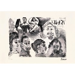 Pablo Picasso Lithograph Offset 199 Ex. Numbered 29.7 x 42 cm Signature Certificate