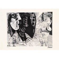 Pablo Picasso Lithograph Offset 199 Ex. Numbered 29.7 x 42 cm Signature Certificate