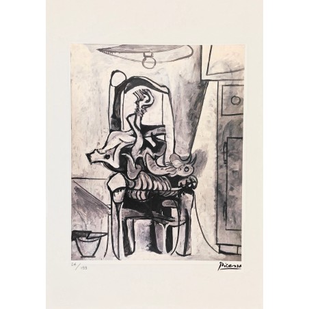 Pablo Picasso Lithograph Offset 199 Ex. Numbered 29.7 x 42 cm Signature Certificate