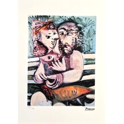 Pablo Picasso Lithograph Offset 199 Ex. Numbered 29.7 x 42 cm Signature Certificate