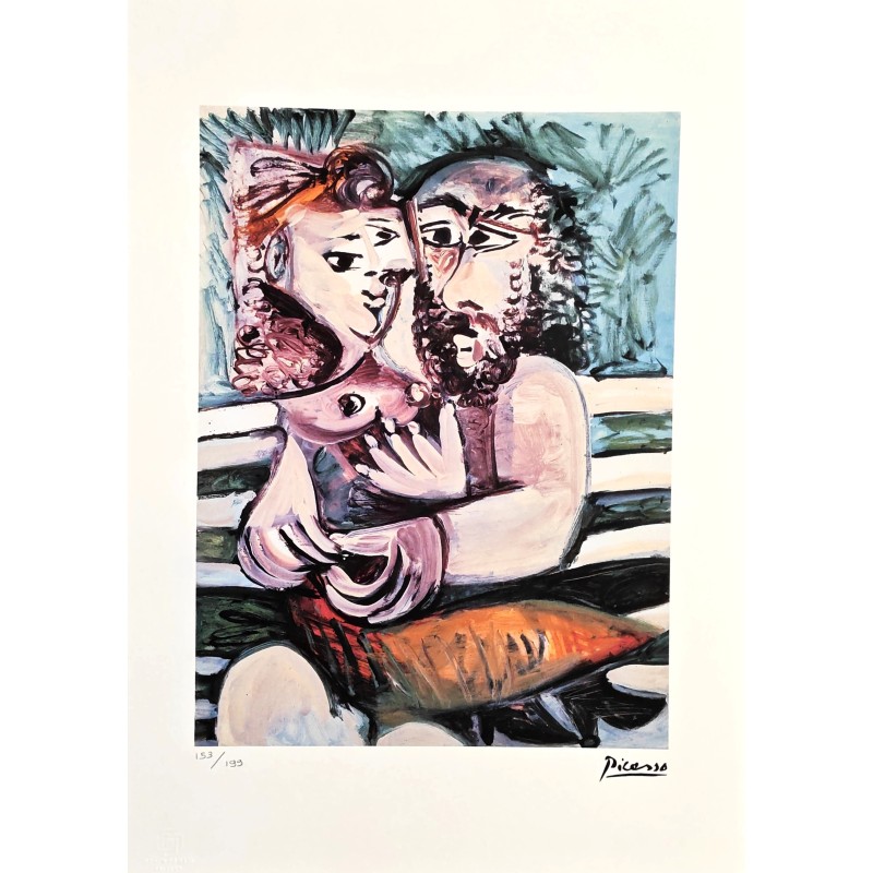 Pablo Picasso Lithograph Offset 199 Ex. Numbered 29.7 x 42 cm Signature Certificate