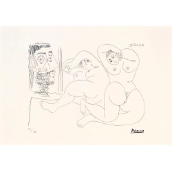 Pablo Picasso Lithograph Offset 199 Ex. Numbered 29.7 x 42 cm Signature Certificate