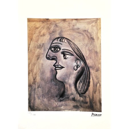 Pablo Picasso Lithograph Offset 199 Ex. Numbered 29.7 x 42 cm Signature Certificate