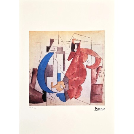 Pablo Picasso Lithograph Offset 199 Ex. Numbered 29.7 x 42 cm Signature Certificate