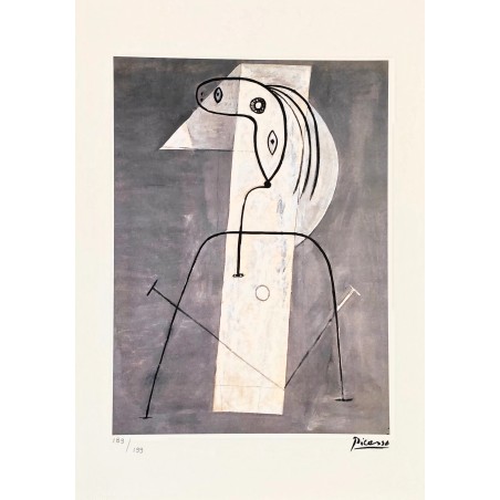 Pablo Picasso Lithograph Offset 199 Ex. Numbered 29.7 x 42 cm Signature Certificate