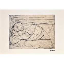 Pablo Picasso Lithograph Offset 199 Ex. Numbered 29.7 x 42 cm Signature Certificate