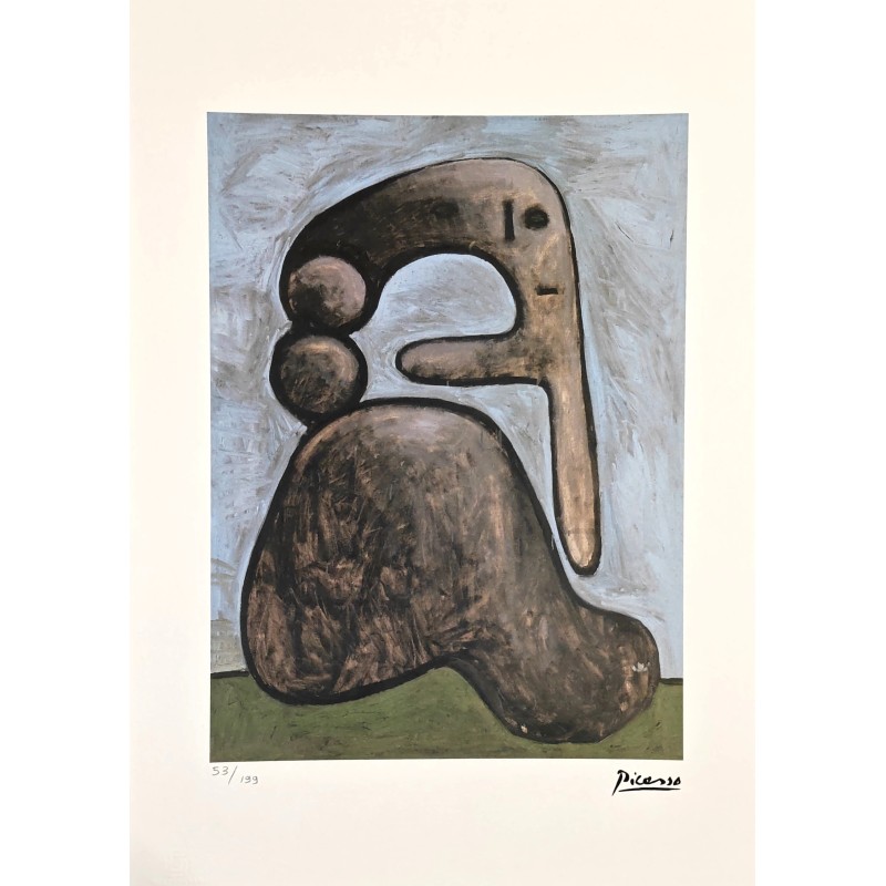 Pablo Picasso Lithograph Offset 199 Ex. Numbered 29.7 x 42 cm Signature Certificate