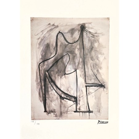 Pablo Picasso Lithograph Offset 199 Ex. Numbered 29.7 x 42 cm Signature Certificate