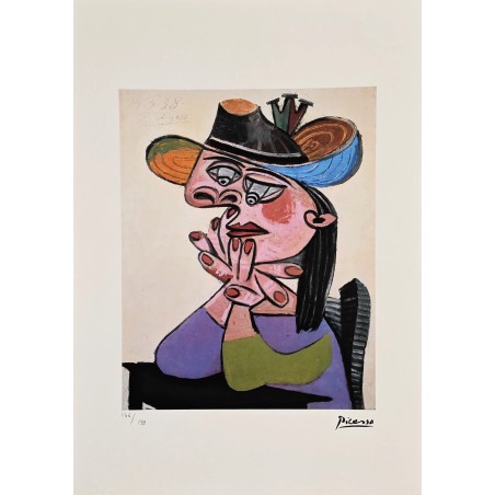 Pablo Picasso Lithograph Offset 199 Ex. Numbered 29.7 x 42 cm Signature Certificate