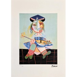 Pablo Picasso Lithograph Offset 199 Ex. Numbered 29.7 x 42 cm Signature Certificate