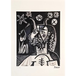 Pablo Picasso Lithograph Offset 199 Ex. Numbered 29.7 x 42 cm Signature Certificate