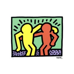 Keith Haring Lithograph Offset 199 Ex. Numbered 29.7 x 42 cm Signature Certificate