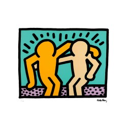 Keith Haring Lithograph Offset 199 Ex. Numbered 29.7 x 42 cm Signature Certificate