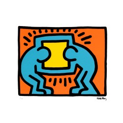 Keith Haring Lithograph Offset 199 Ex. Numbered 29.7 x 42 cm Signature Certificate