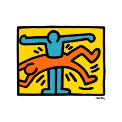 Keith Haring Lithograph Offset 199 Ex. Numbered 29.7 x 42 cm Signature Certificate