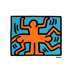 Keith Haring Lithograph Offset 199 Ex. Numbered 29.7 x 42 cm Signature Certificate