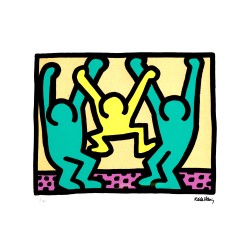 Keith Haring Lithograph Offset 199 Ex. Numbered 29.7 x 42 cm Signature Certificate