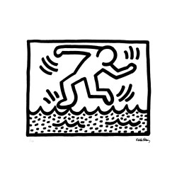 Keith Haring Lithograph Offset 199 Ex. Numbered 29.7 x 42 cm Signature Certificate