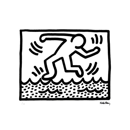 Keith Haring Lithograph Offset 199 Ex. Numbered 29.7 x 42 cm Signature Certificate