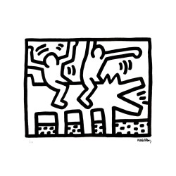 Keith Haring Lithograph Offset 199 Ex. Numbered 29.7 x 42 cm Signature Certificate