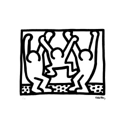 Keith Haring Lithograph Offset 199 Ex. Numbered 29.7 x 42 cm Signature Certificate