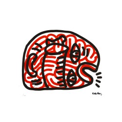 Keith Haring Lithograph Offset 199 Ex. Numbered 29.7 x 42 cm Signature Certificate