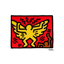 Keith Haring Lithograph Offset 199 Ex. Numbered 29.7 x 42 cm Signature Certificate