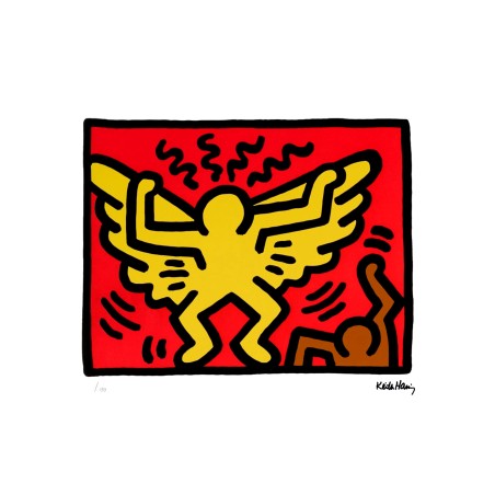 Keith Haring Lithograph Offset 199 Ex. Numbered 29.7 x 42 cm Signature Certificate