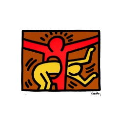 Keith Haring Lithograph Offset 199 Ex. Numbered 29.7 x 42 cm Signature Certificate