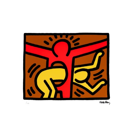 Keith Haring Lithograph Offset 199 Ex. Numbered 29.7 x 42 cm Signature Certificate