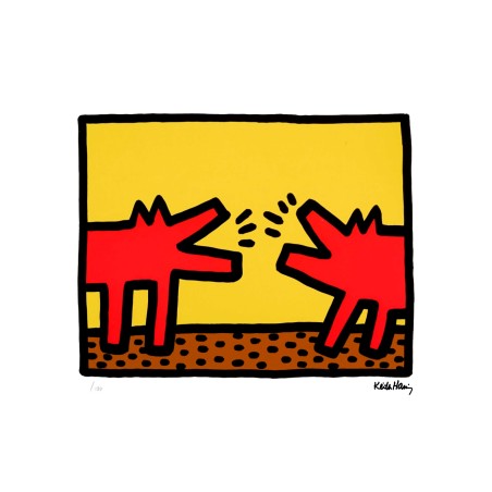 Keith Haring Lithograph Offset 199 Ex. Numbered 29.7 x 42 cm Signature Certificate