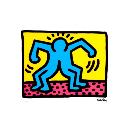 Keith Haring Lithograph Offset 199 Ex. Numbered 29.7 x 42 cm Signature Certificate