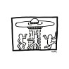 Keith Haring Lithograph Offset 199 Ex. Numbered 29.7 x 42 cm Signature Certificate