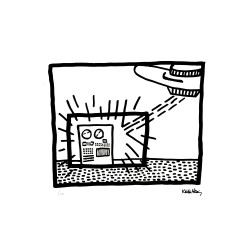 Keith Haring Lithograph Offset 199 Ex. Numbered 29.7 x 42 cm Signature Certificate