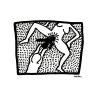 Keith Haring Lithograph Offset 199 Ex. Numbered 29.7 x 42 cm Signature Certificate