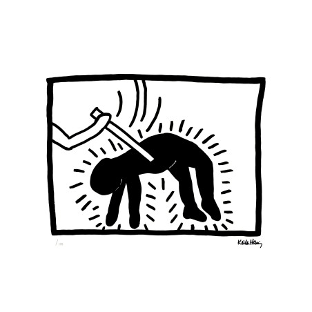 Keith Haring Lithograph Offset 199 Ex. Numbered 29.7 x 42 cm Signature Certificate