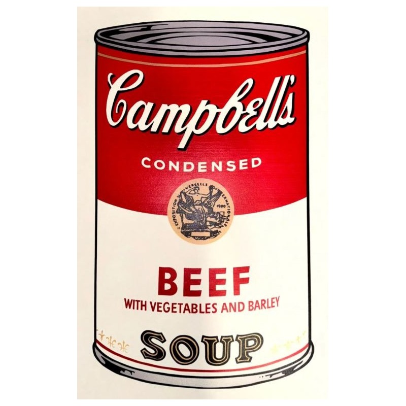 Andy Warhol Campbells Soup Beef 890 x 585 mm