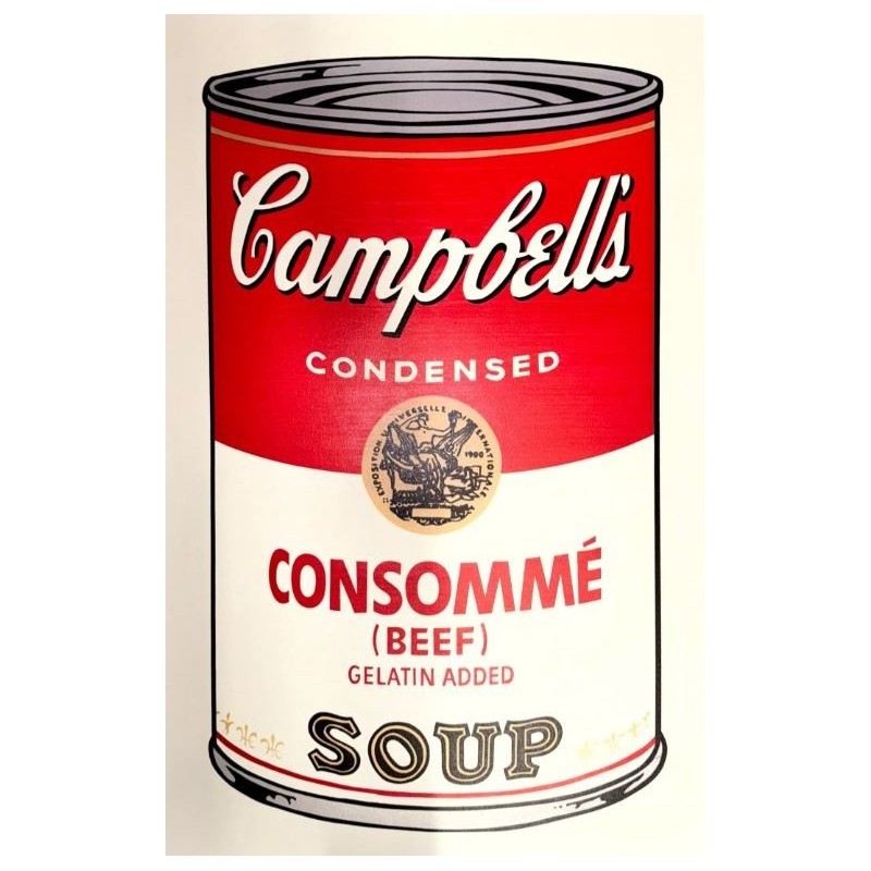 Andy Warhol Campbells Soup Consomme 890 x 585 mm